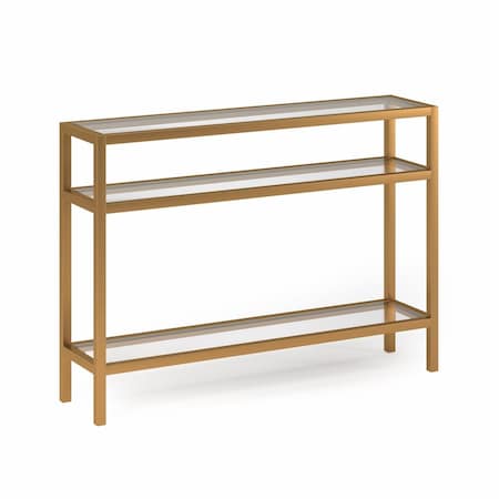 Hudson & Canal Henn &amp; Hart  Sivil Brass Console Table - 30 x 42 x 10 in. AT0163